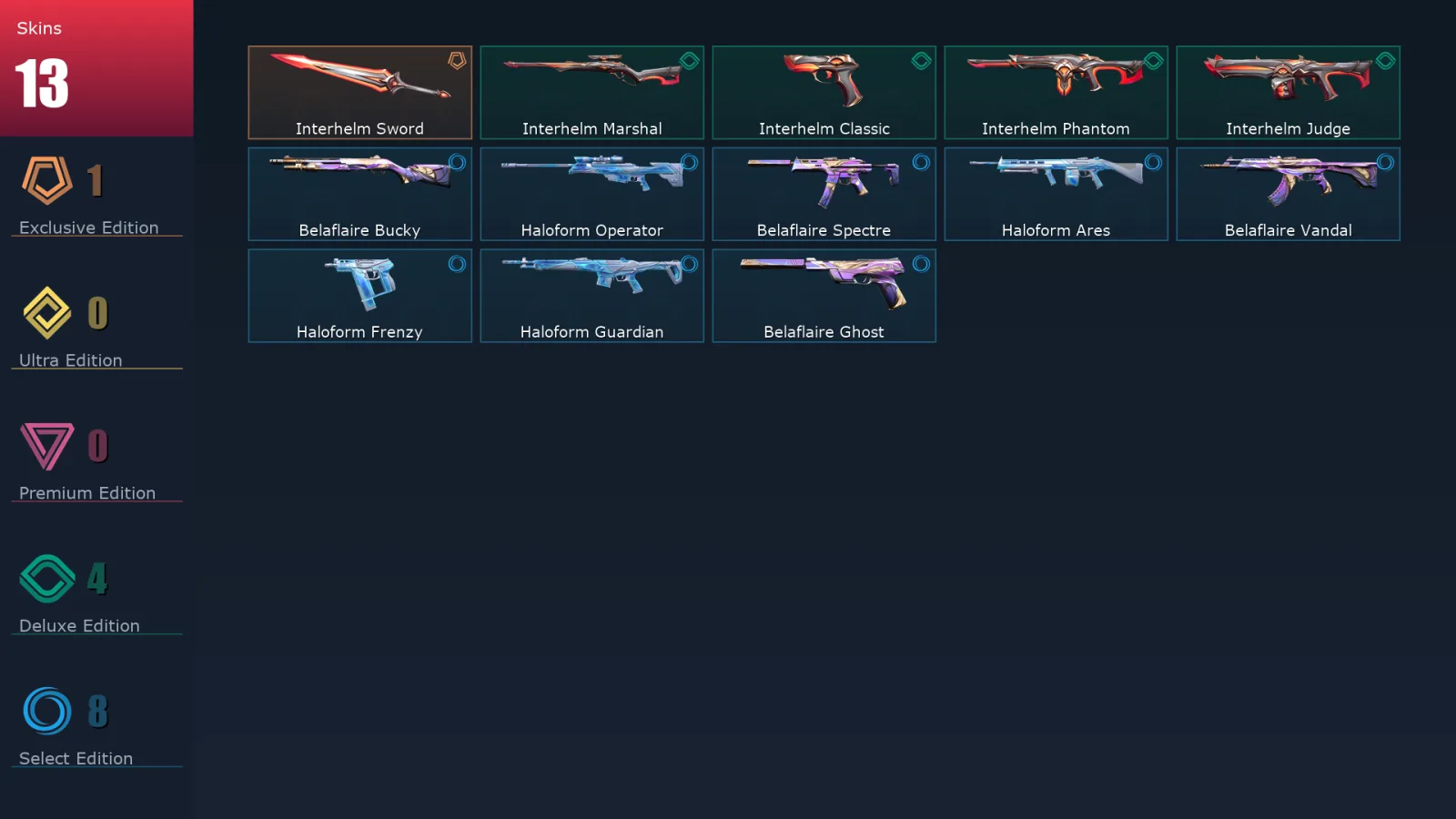 [Valorant] | EU | Level 60 | 19 Agents | 13 Skins