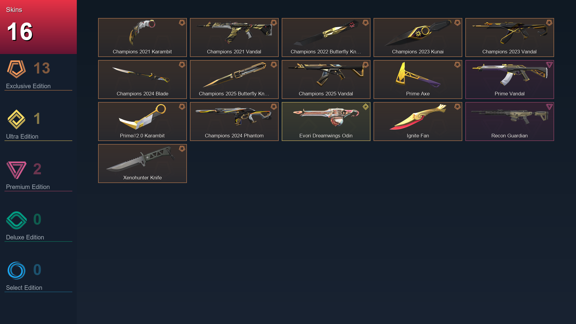 Valorant Account — Gold 2 | Level 204 | 131 Skins | 29 Agents | AP — Gold Valorant