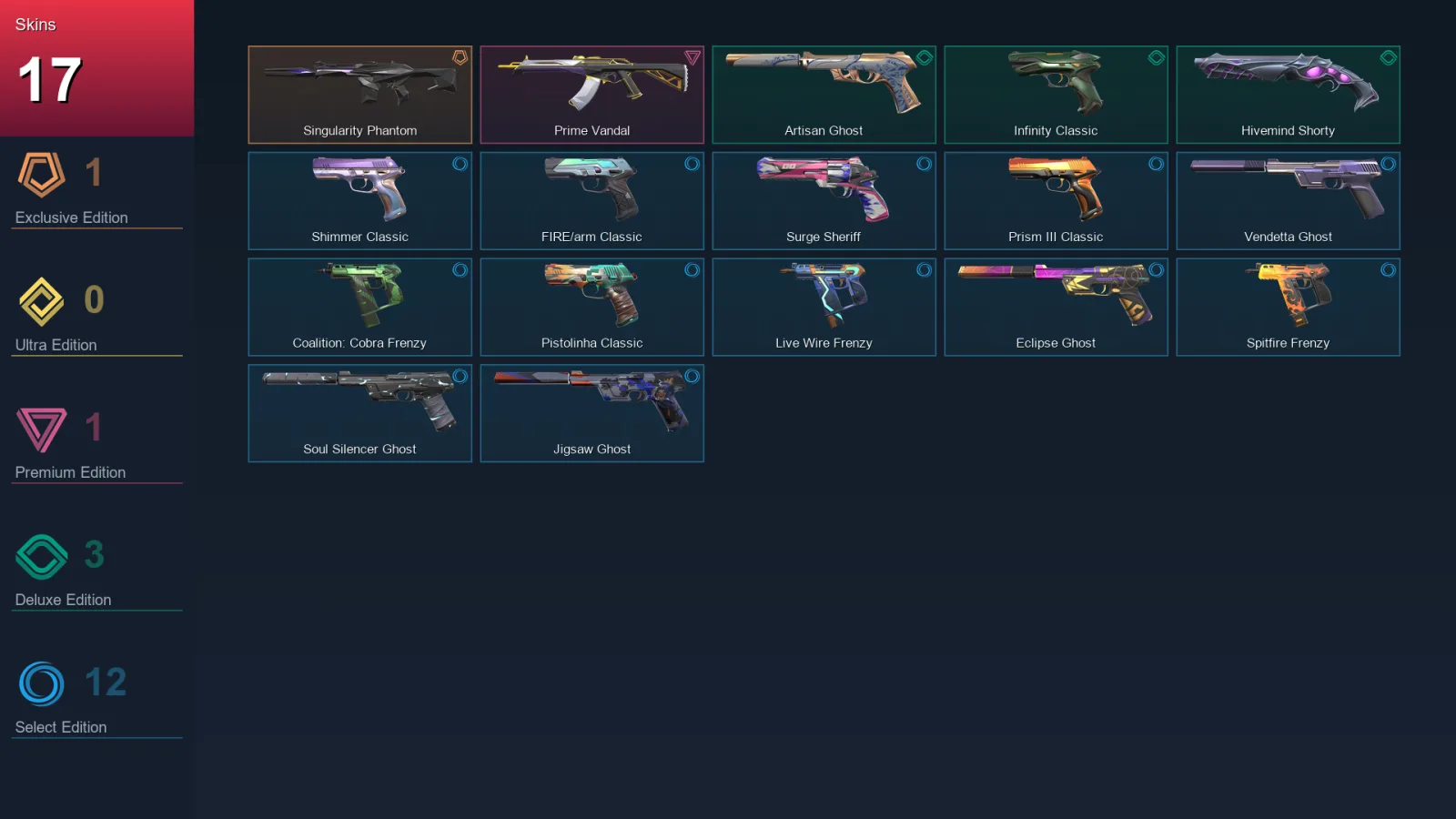 AP | Lv196 | Unranked | 17 Skin | 20 Agent | 73 Buddy
