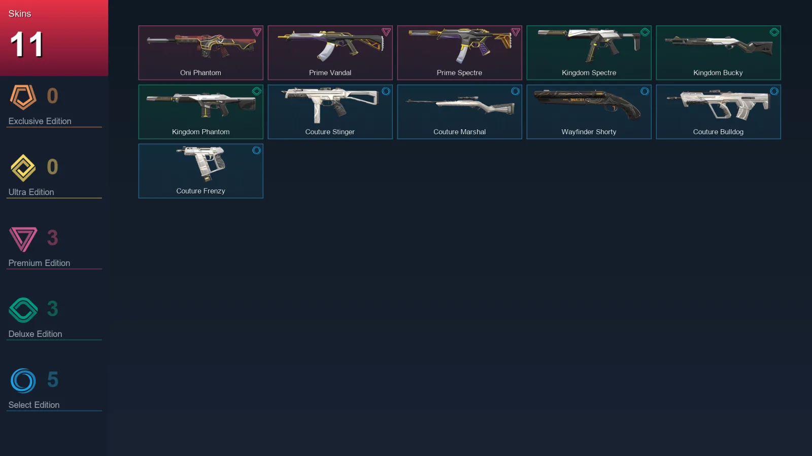 EU | Lv11 | Unranked | 11 Skin | 10 Agent | 14 Buddy — Valorant account