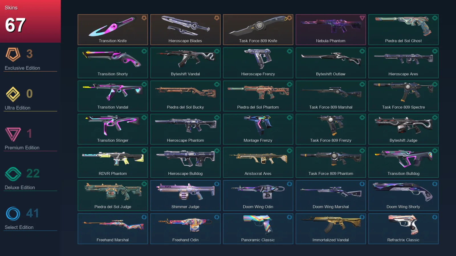 EU | Lv147 | Unranked | 67 Skin | 28 Agent | 87 Buddy
