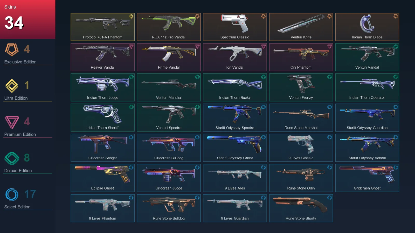 LA | Lv84 | Unranked | 34 Skin | 23 Agent | 42 Buddy — Unranked / Smurf Valorant