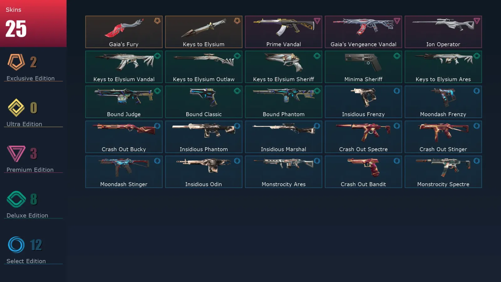 [Valorant] | EU | Level 39 | Diamond 3 | 12 Agents | 25 Skins — Valorant account