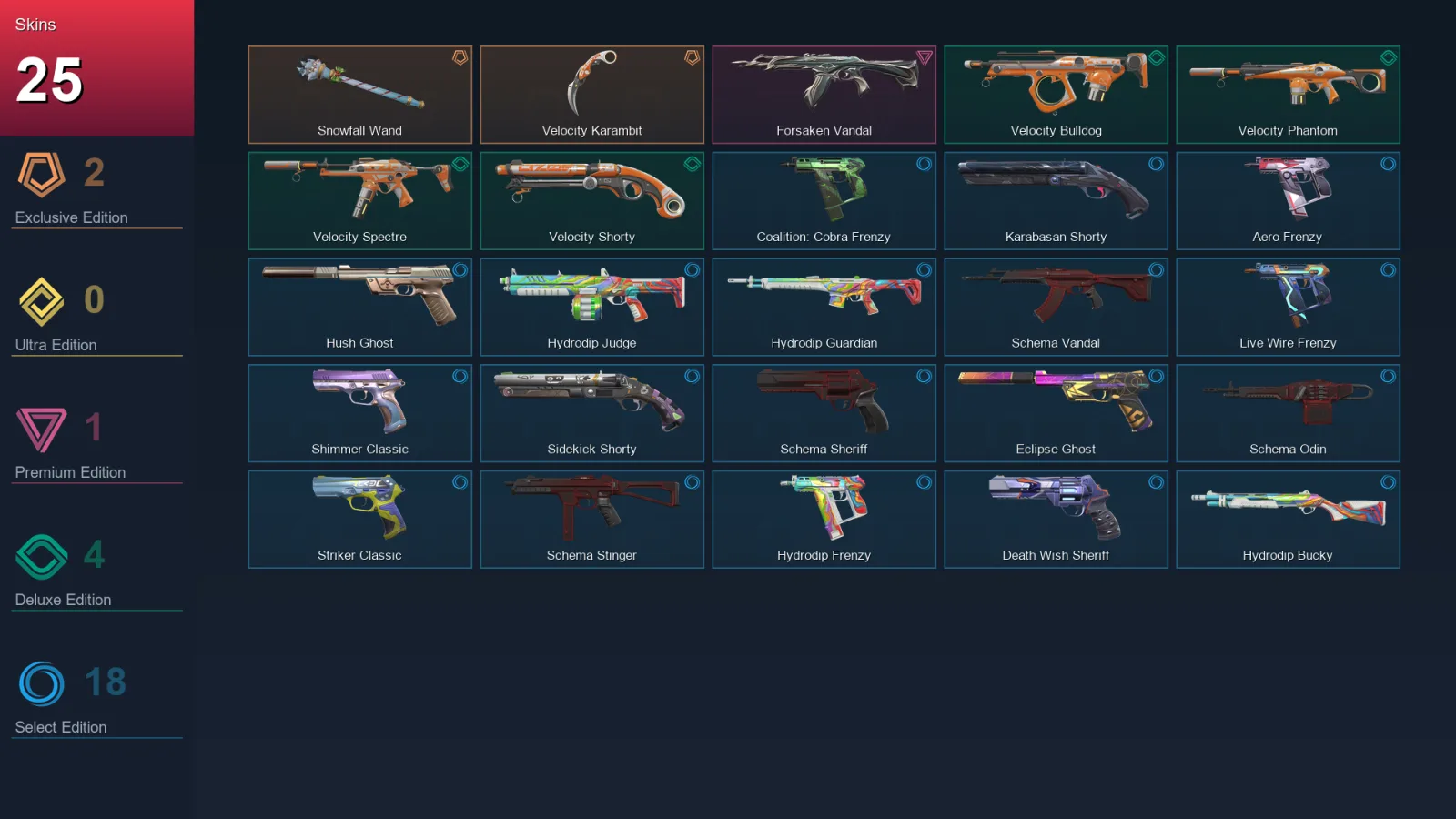 NA | Lv142 | Unranked | 25 Skin | 24 Agent | 57 Buddy — Valorant account