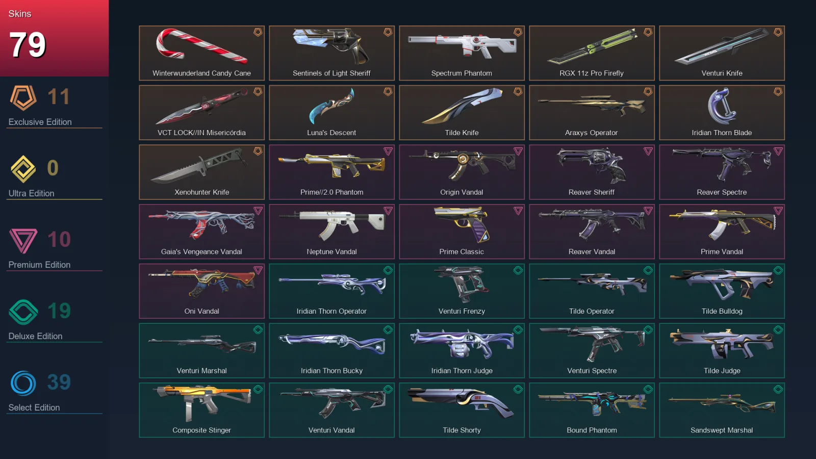 AP | Lv119 | Unranked | 79 Skin | 27 Agent | 66 Buddy — Valorant account