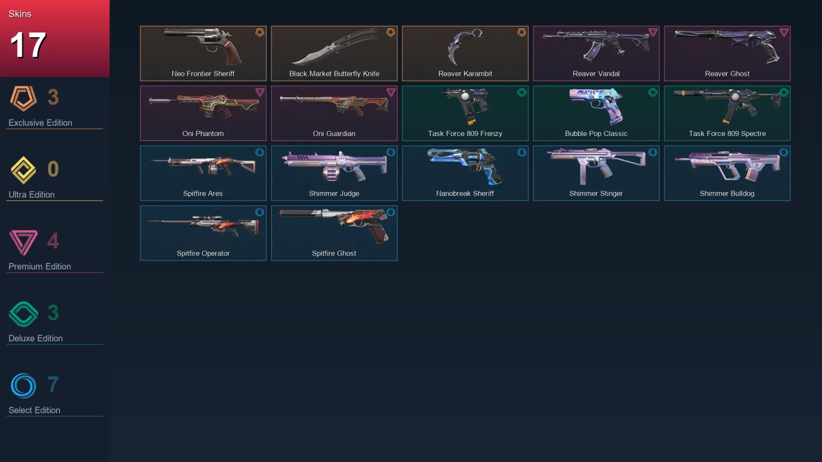AP | Lv97 | Unranked | 17 Skin | 27 Agent | 38 Buddy — Unranked / Smurf Valorant