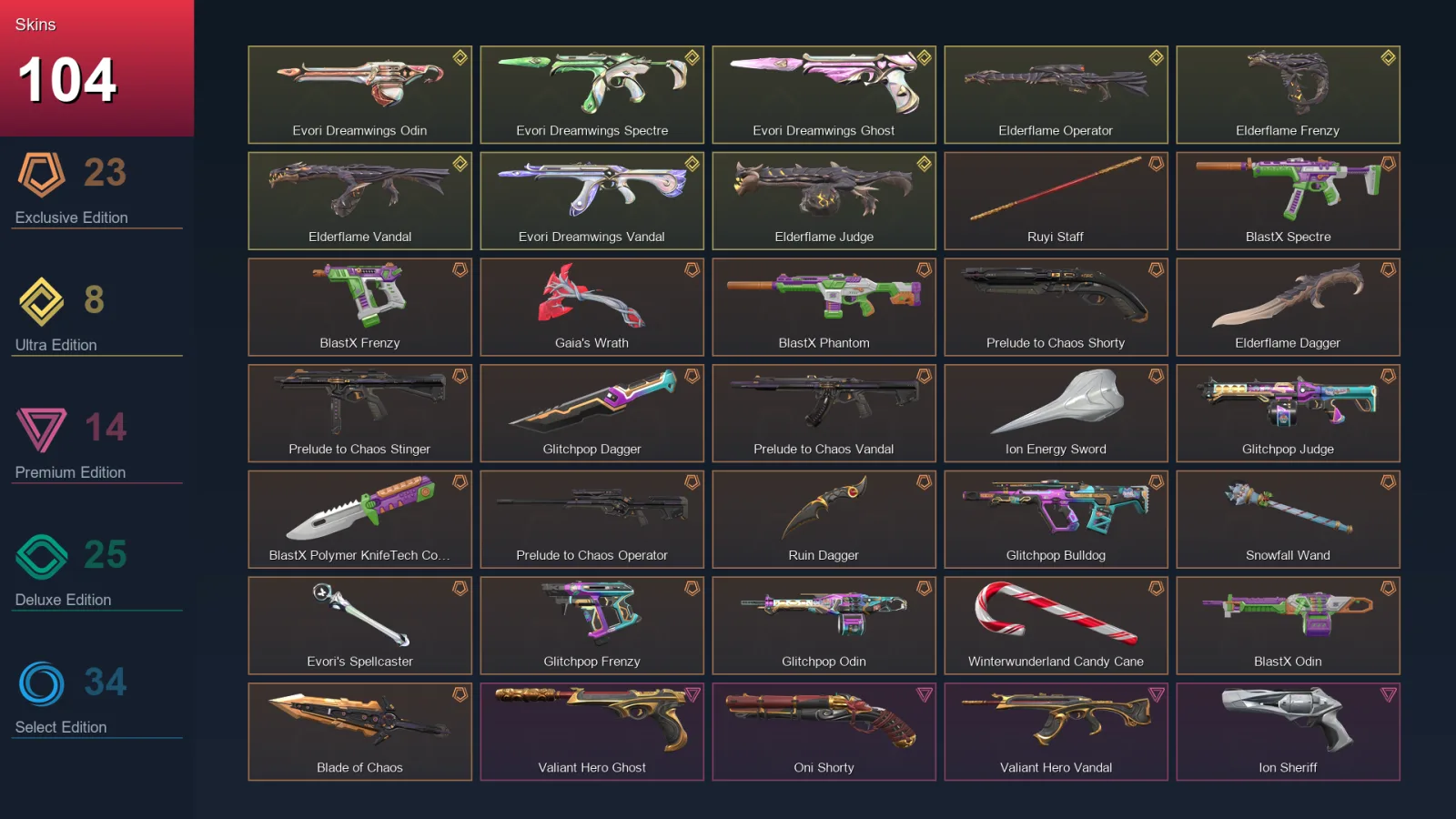 AP | Lv226 | Unranked | 104 Skin | 19 Agent | 75 Buddy