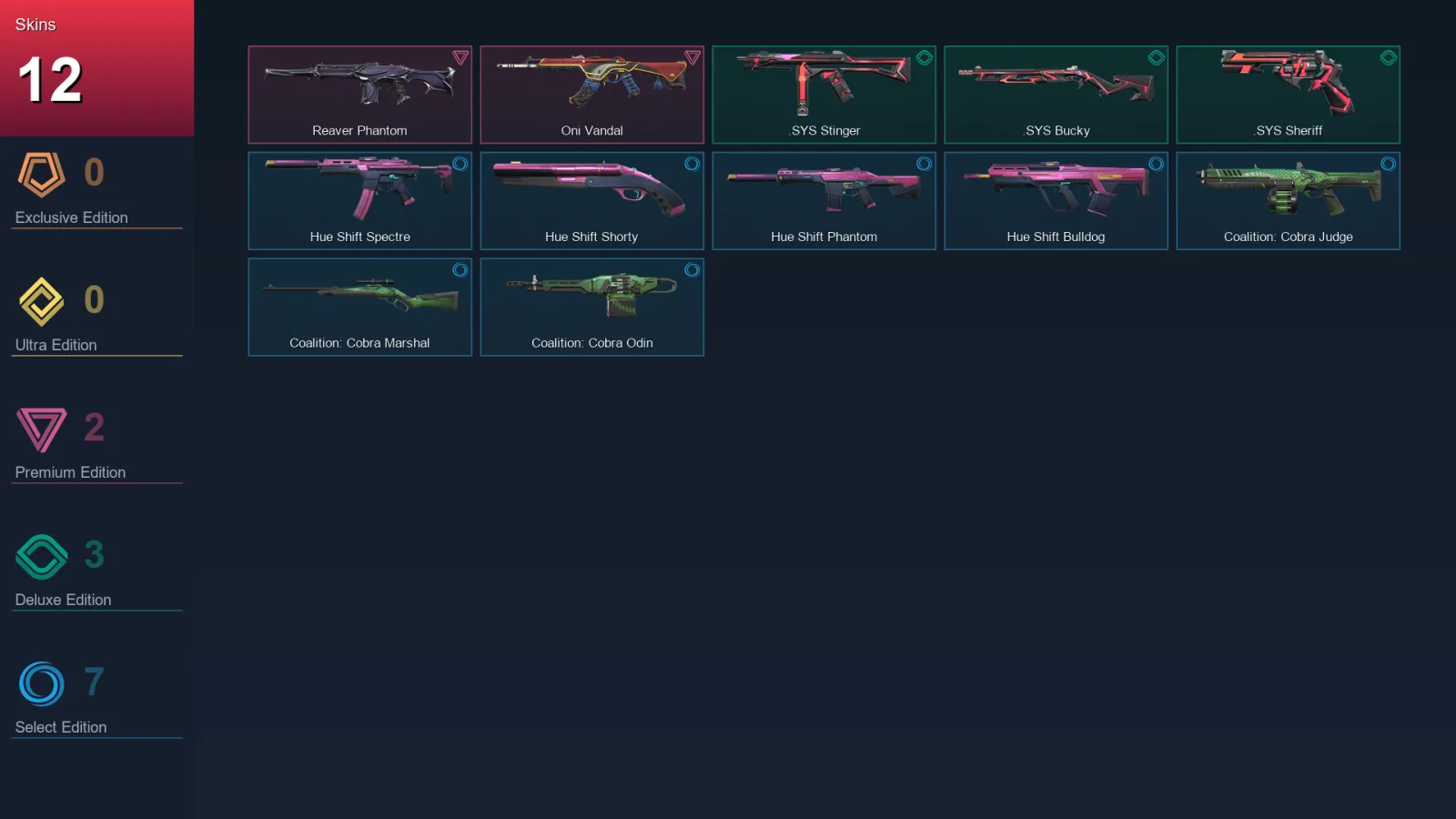 AP | Lv42 | Unranked | 12 Skin | 14 Agent | 21 Buddy