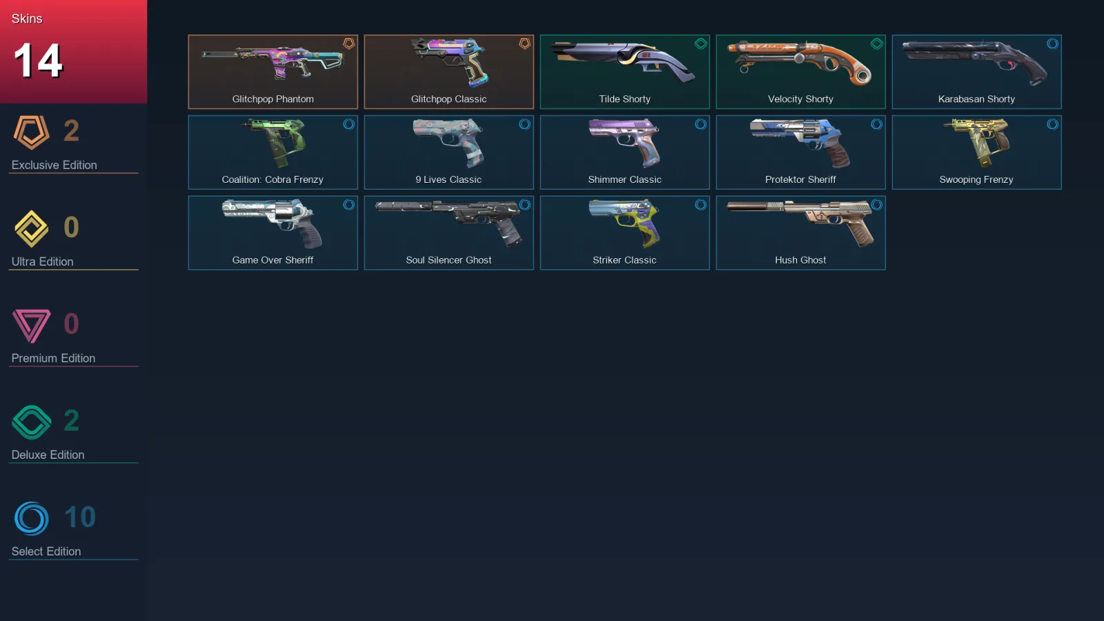 AP | Lv178 | Unranked | 14 Skin | 24 Agent | 57 Buddy