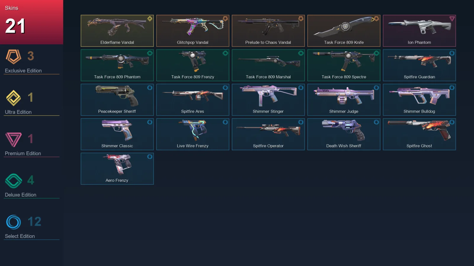 AP | Lv129 | Unranked | 21 Skin | 24 Agent | 74 Buddy