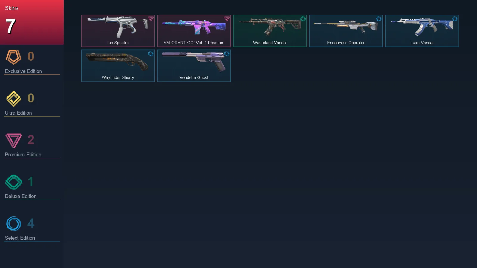EU | Lv25 | Unranked | 7 Skin | 9 Agent | 20 Buddy