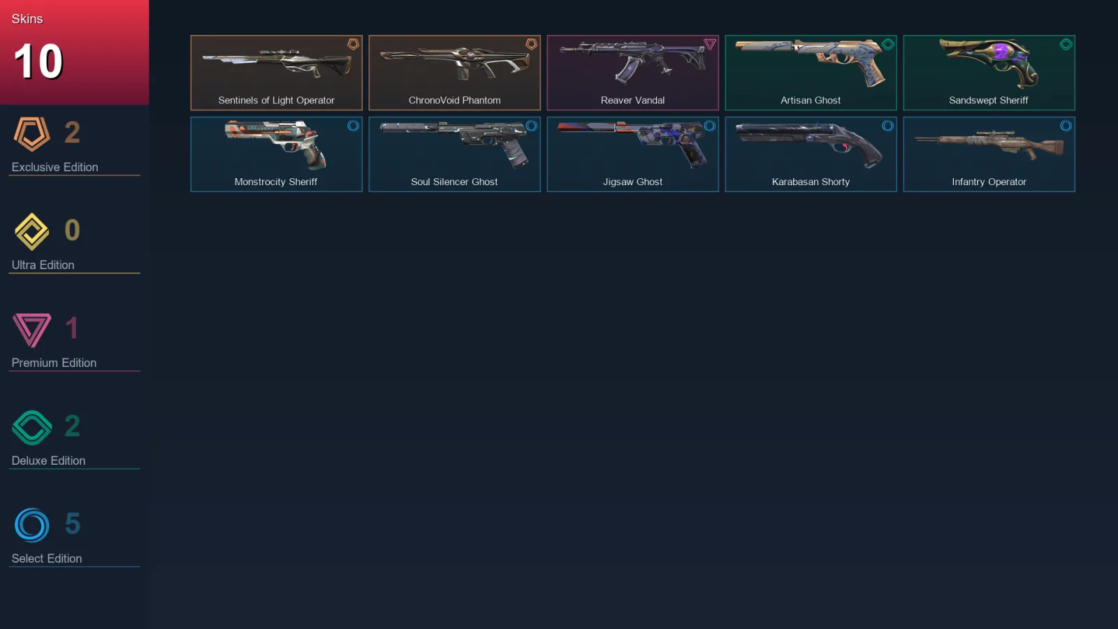 AP | Lv149 | Unranked | 10 Skin | 23 Agent | 65 Buddy