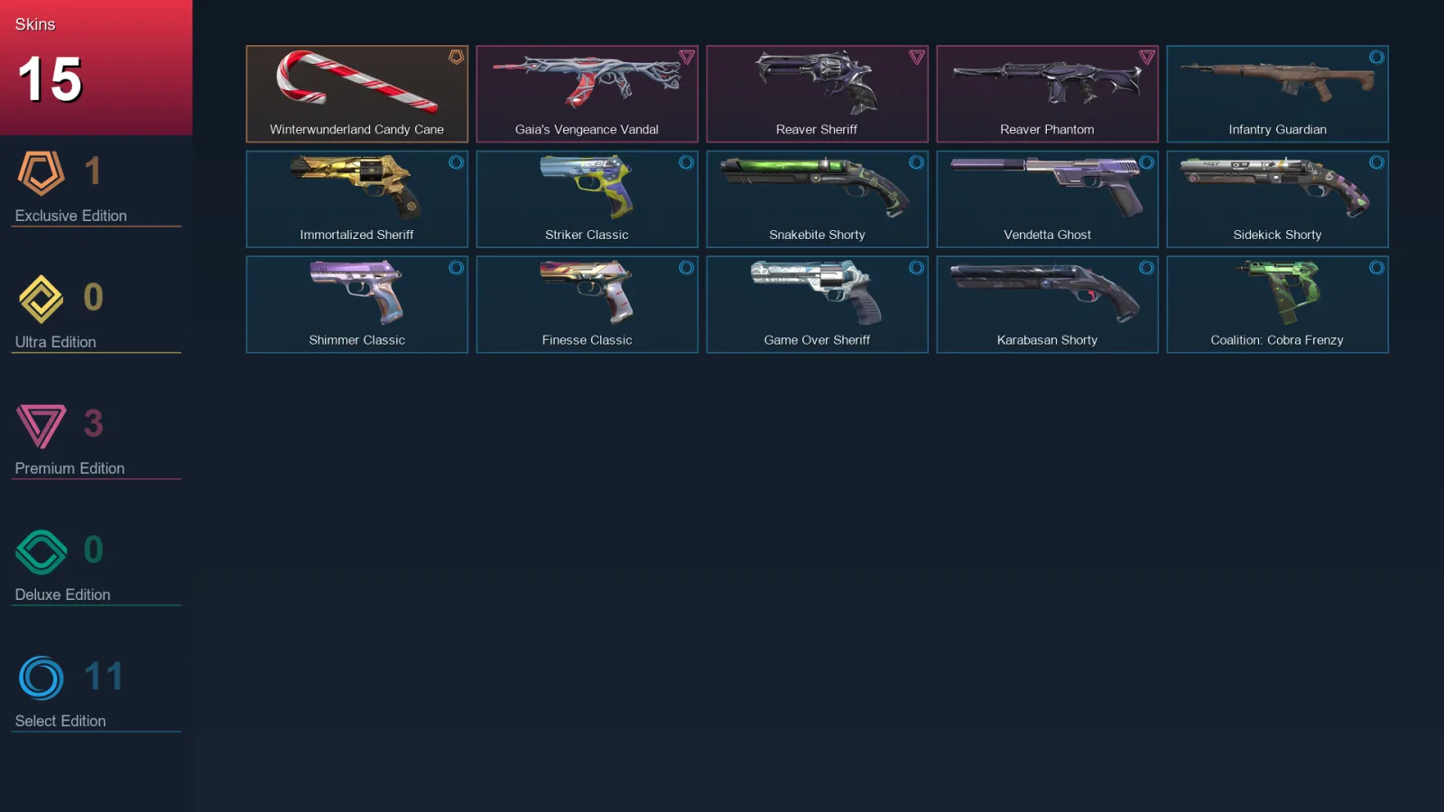 EU | Lv218 | Unranked | 15 Skin | 28 Agent | 95 Buddy — Valorant account