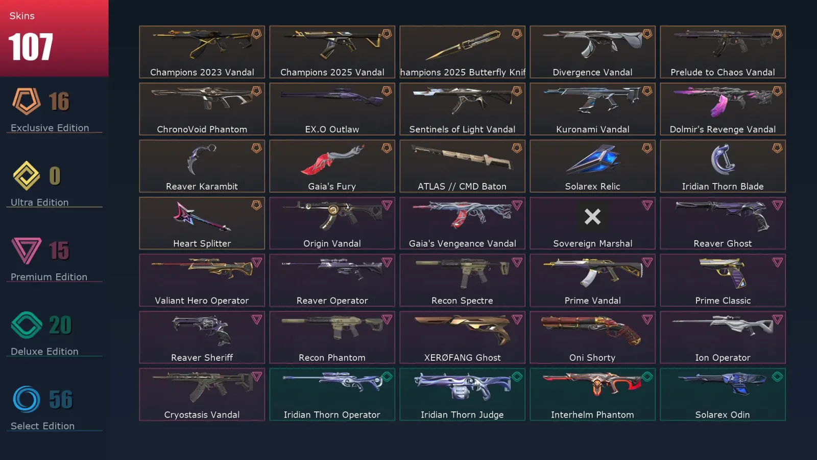 [Valorant] | EU | Level 346 | Diamond 1 | 29 Agents | 107 Skins — Valorant account