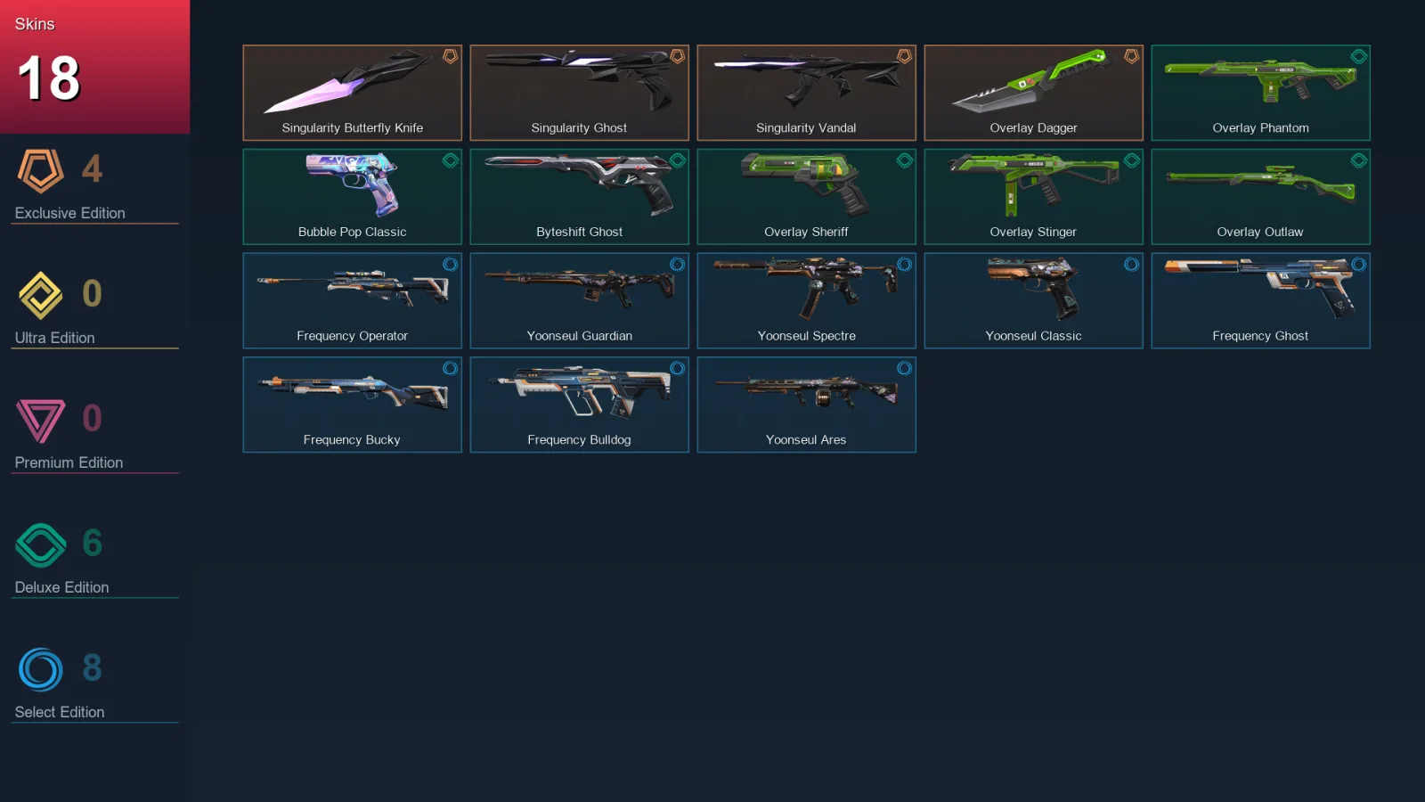 LA | Lv77 | Unranked | 18 Skin | 24 Agent | 33 Buddy