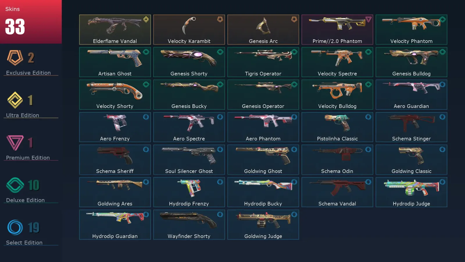 [Valorant] | EU | Level 74 | 18 Agents | 33 Skins — Valorant account