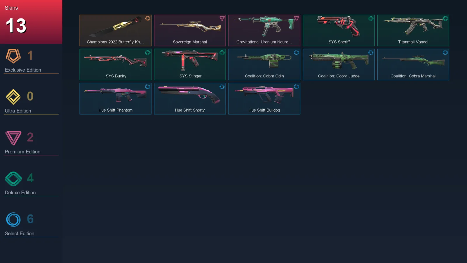 NA | Lv39 | Unranked | 13 Skin | 12 Agent | 21 Buddy