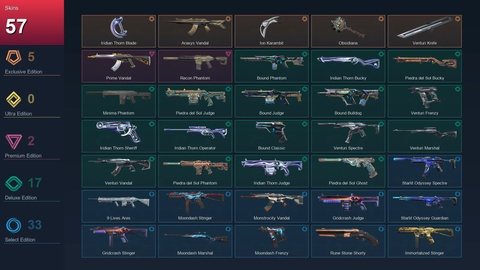 AP | Lv111 | Unranked | 57 Skin | 25 Agent | 75 Buddy