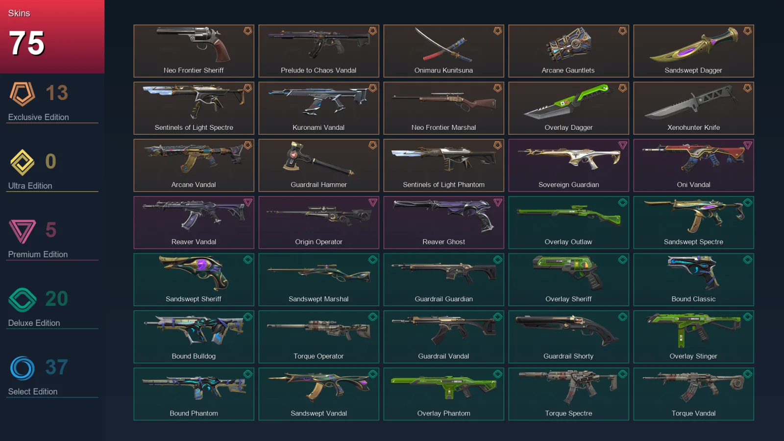 AP | Lv111 | Unranked | 75 Skin | 24 Agent | 69 Buddy