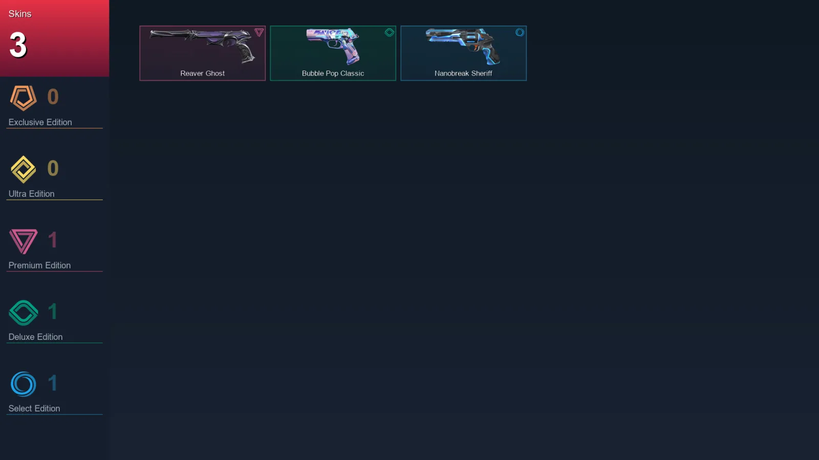 EU | Reaver Ghost | Bubble Pop Classic | Nanobreak Sheriff | 3 Skin | 21 Agent | 20 Buddy | Lv55