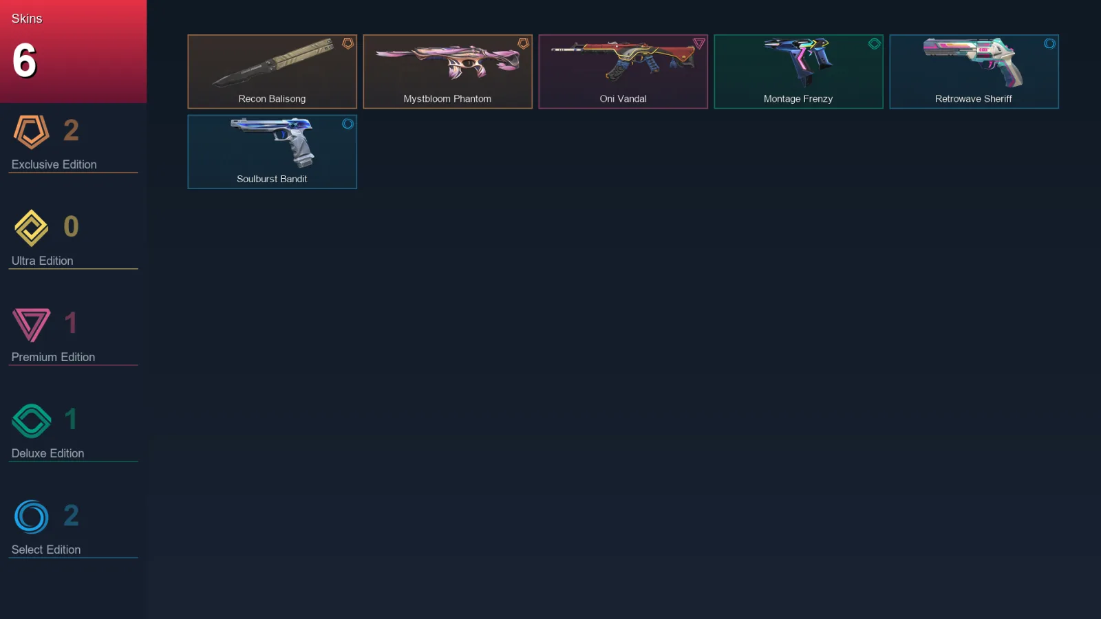 AP | Lv55 | Unranked | 6 Skin | 18 Agent | 19 Buddy