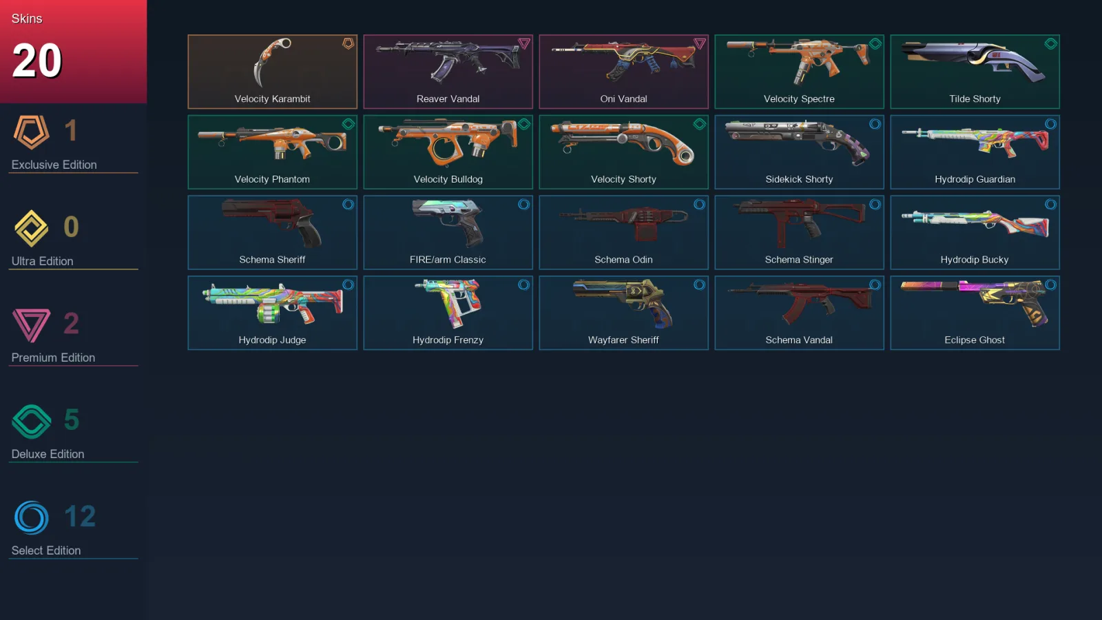 EU | Lv106 | Unranked | 20 Skin | 27 Agent | 66 Buddy