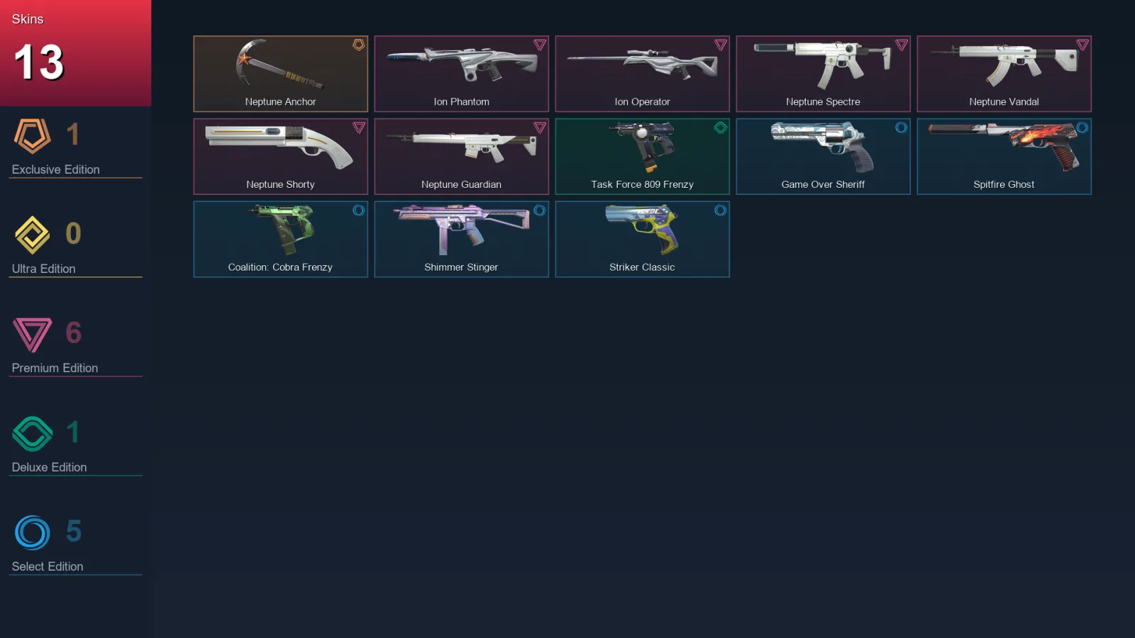 AP | Lv73 | Unranked | 13 Skin | 21 Agent | 32 Buddy — Valorant account