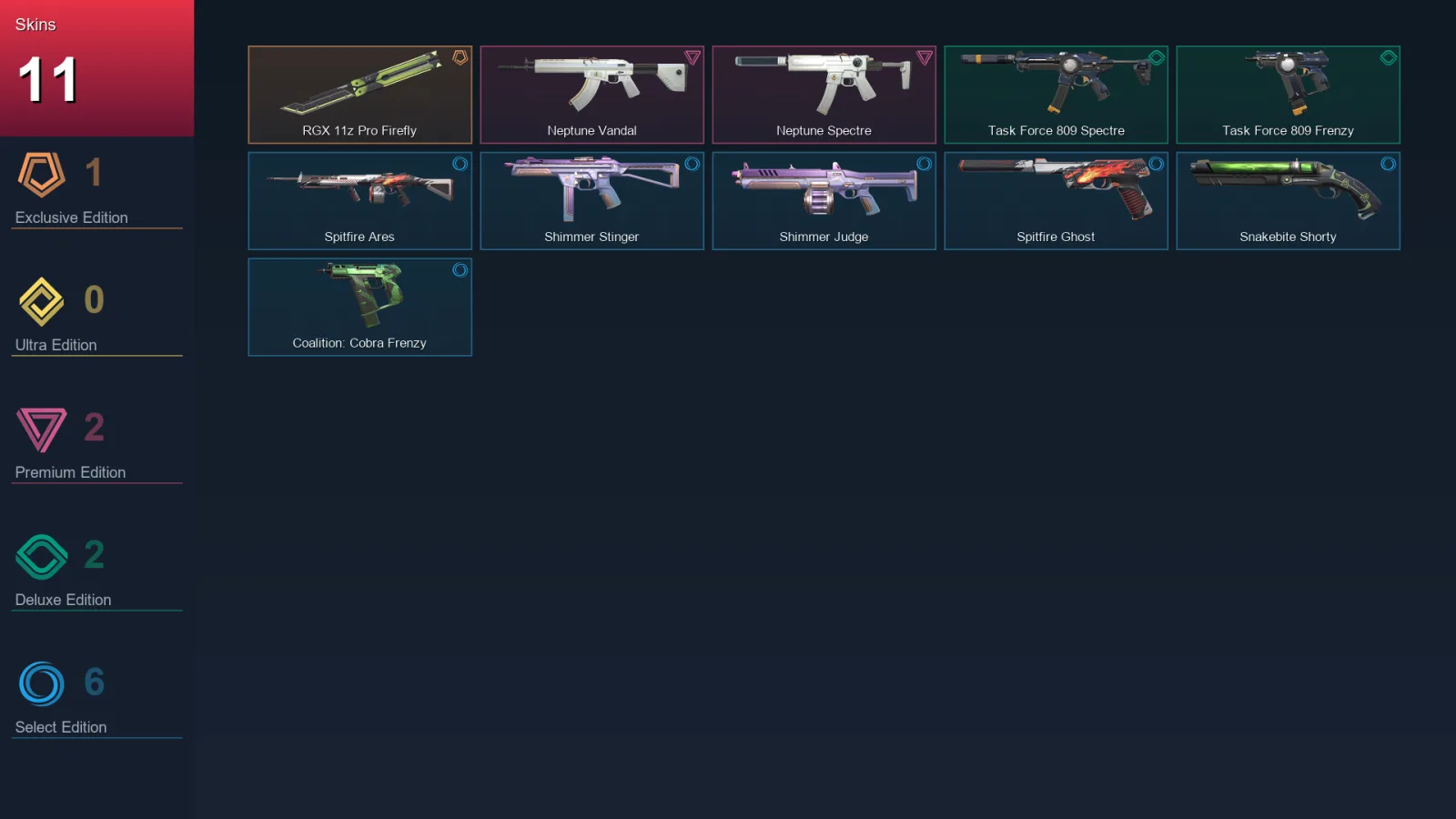 EU | Lv44 | Unranked | 11 Skin | 12 Agent | 25 Buddy