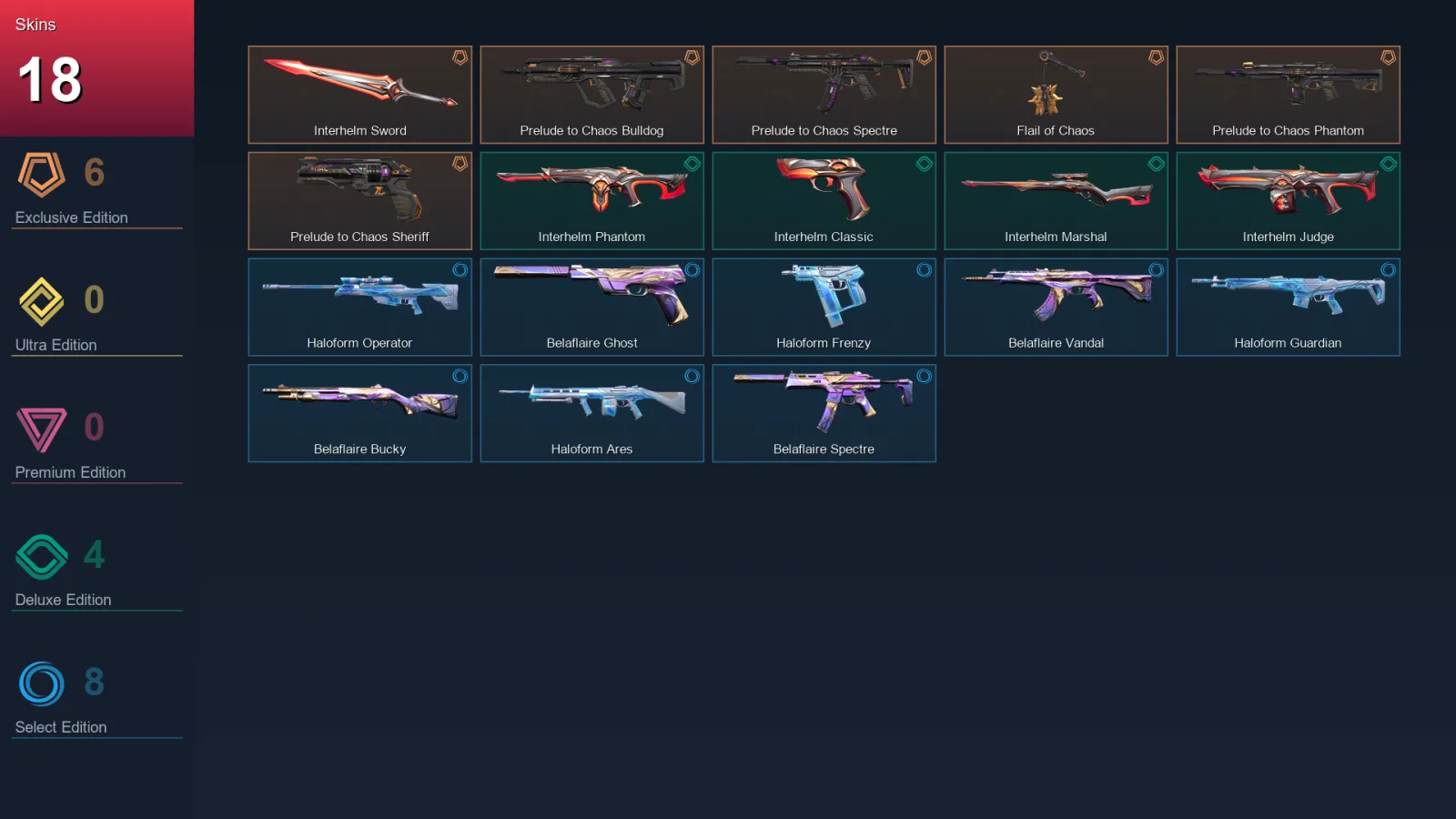 AP | Lv40 | Unranked | 18 Skin | 14 Agent | 20 Buddy