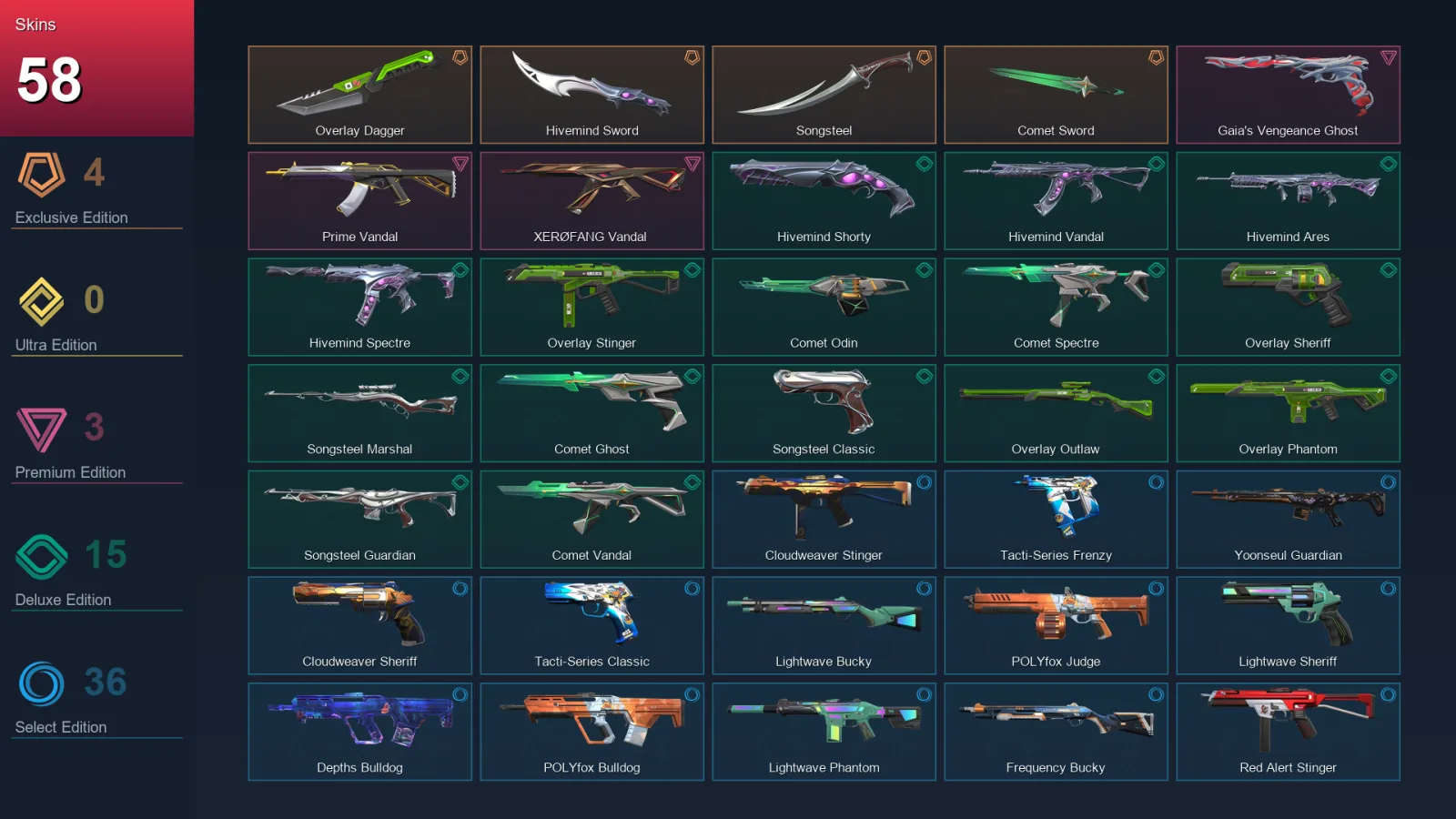 BR | Lv95 | Unranked | 58 Skin | 26 Agent | 81 Buddy