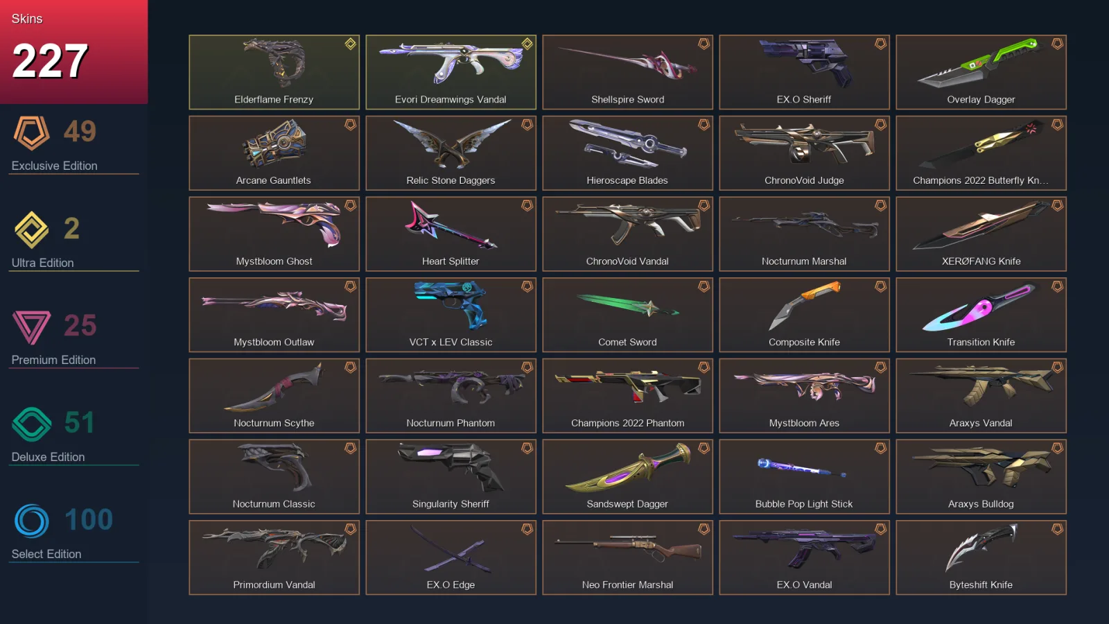 EU | Lv397 | Diamond II | 227 Skin | 29 Agent | 204 Buddy