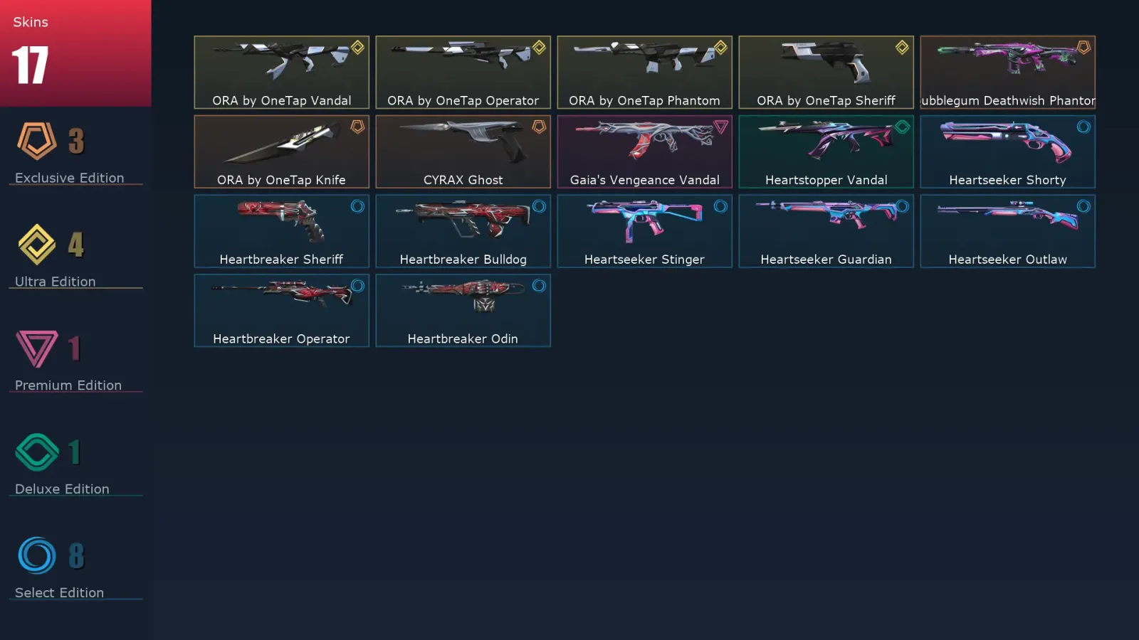 [Valorant] | EU | Level 28 | 10 Agents | 17 Skins — Valorant account