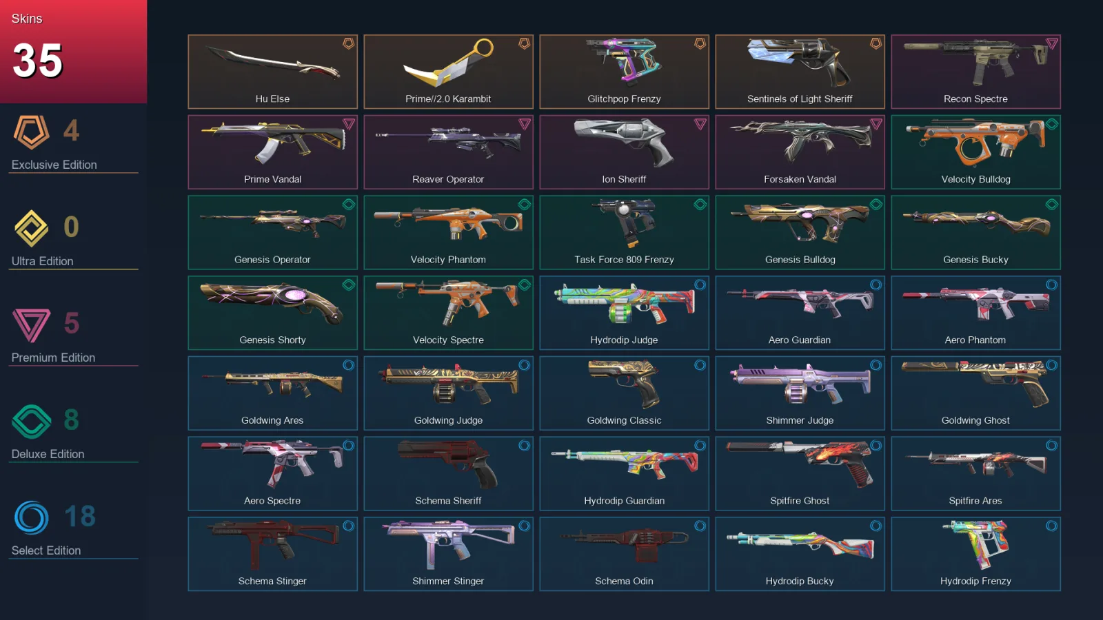 EU | Lv37 | Unranked | 35 Skin | 17 Agent | 32 Buddy — Valorant account