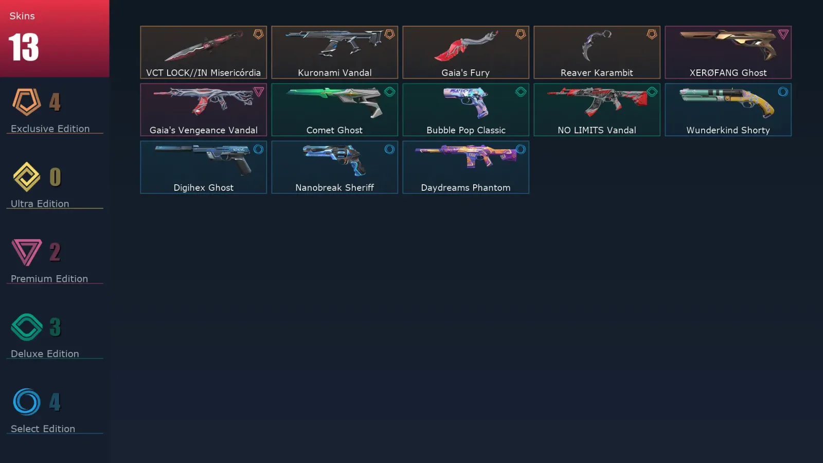 [Valorant] | EU | Level 147 | 27 Agents | 13 Skins — Valorant account