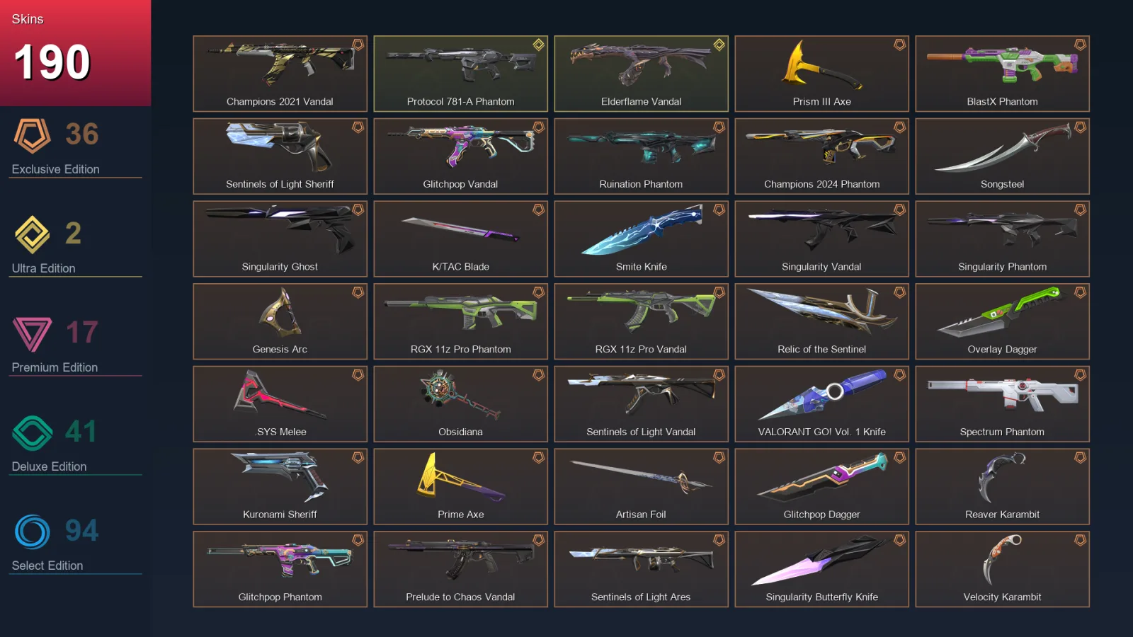 EU | Lv444 | Unranked | 190 Skin | 28 Agent | 200 Buddy