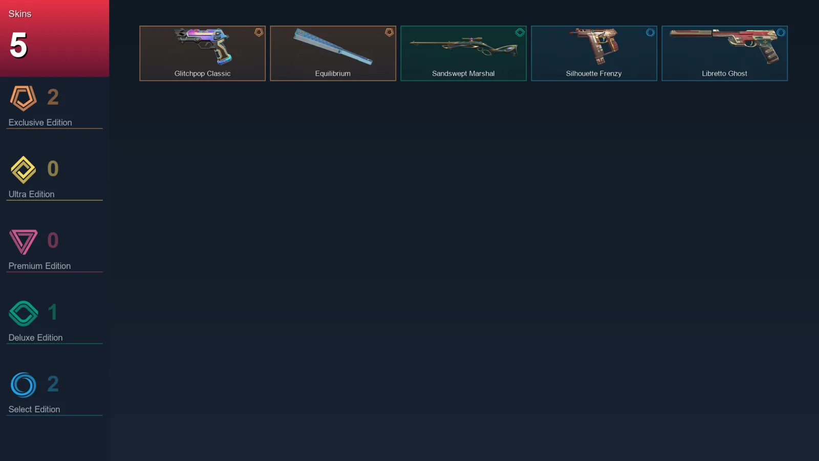 AP | Lv20 | Unranked | 5 Skin | 8 Agent | 6 Buddy