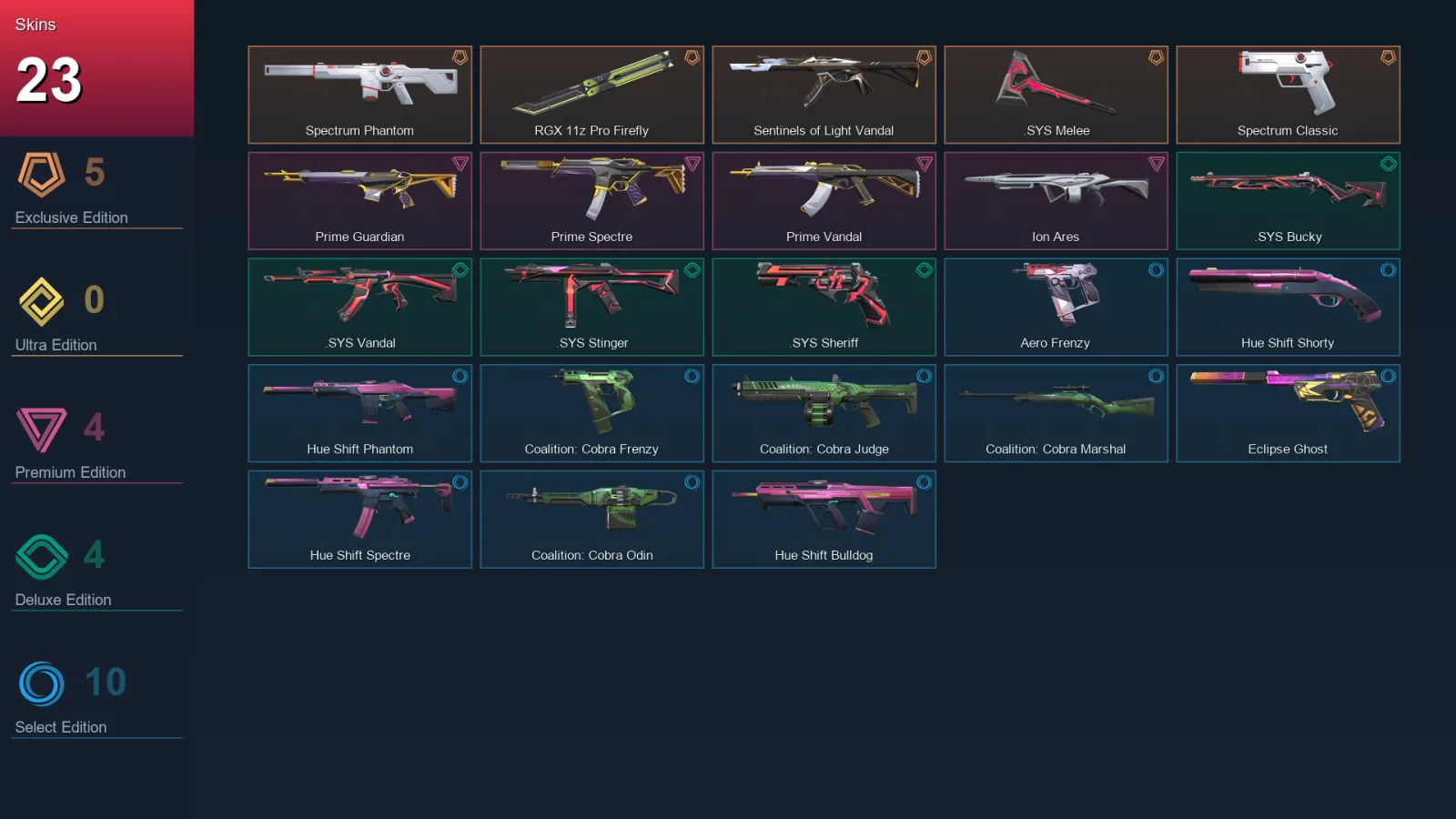 AP | Lv85 | Unranked | 23 Skin | 22 Agent | 34 Buddy — Valorant account