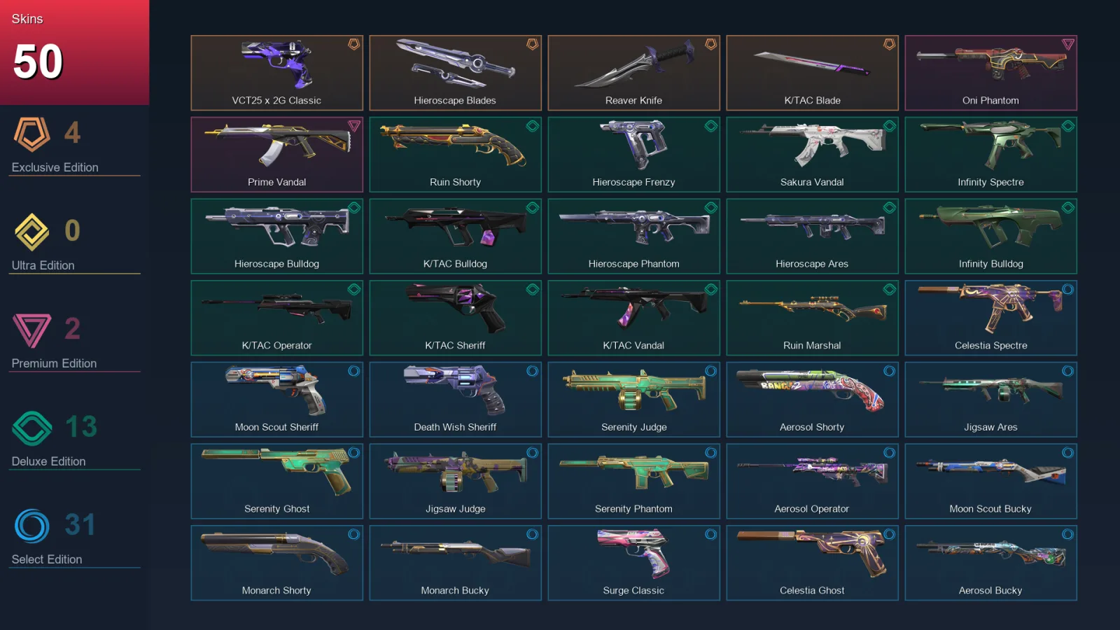 BR | Lv142 | Unranked | 50 Skin | 27 Agent | 96 Buddy — Unranked / Smurf Valorant