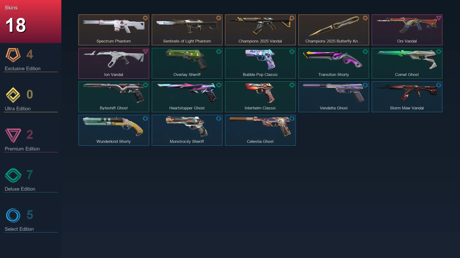 AP | Lv253 | Unranked | 18 Skin | 29 Agent | 86 Buddy