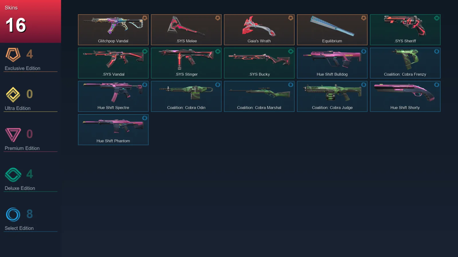 EU | Lv37 | Unranked | 16 Skin | 13 Agent | 29 Buddy — Valorant account