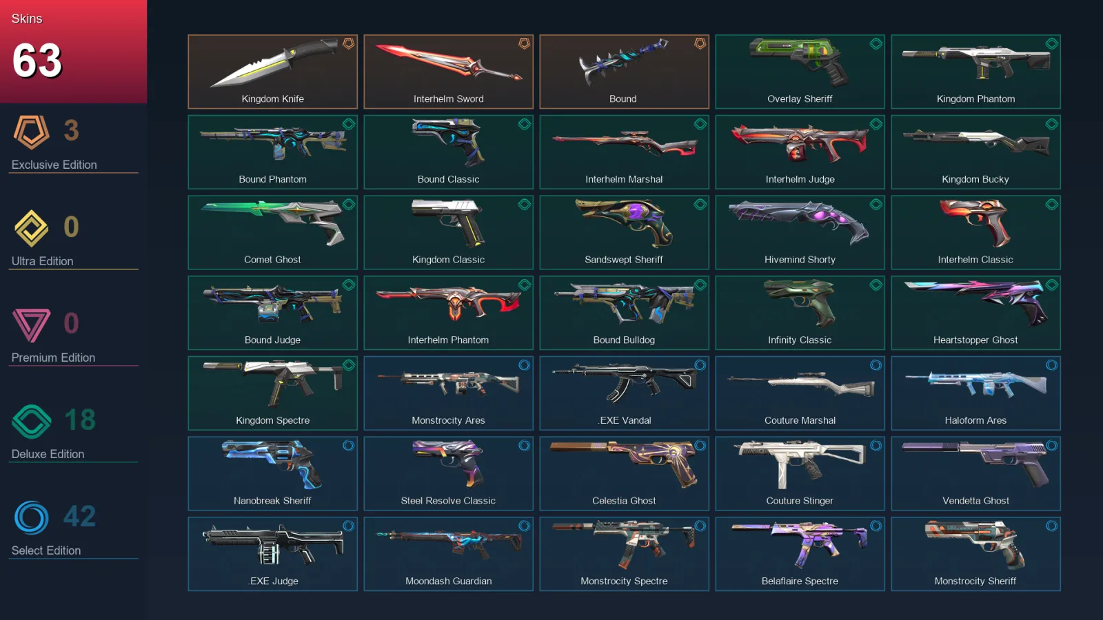 AP | Lv329 | Unranked | 63 Skin | 28 Agent | 149 Buddy