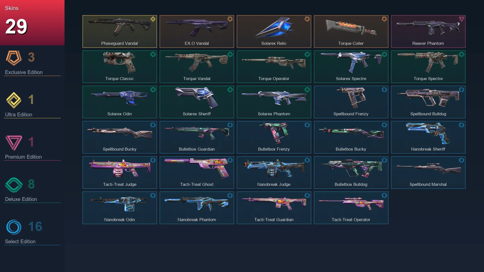 EU | Lv79 | Unranked | 29 Skin | 25 Agent | 43 Buddy