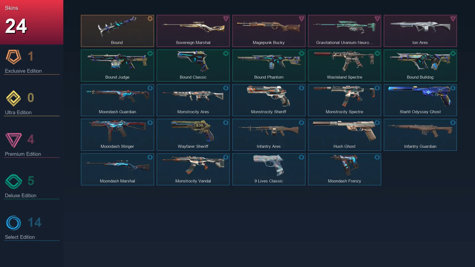 AP | Lv91 | Unranked | 24 Skin | 21 Agent | 34 Buddy — Valorant account