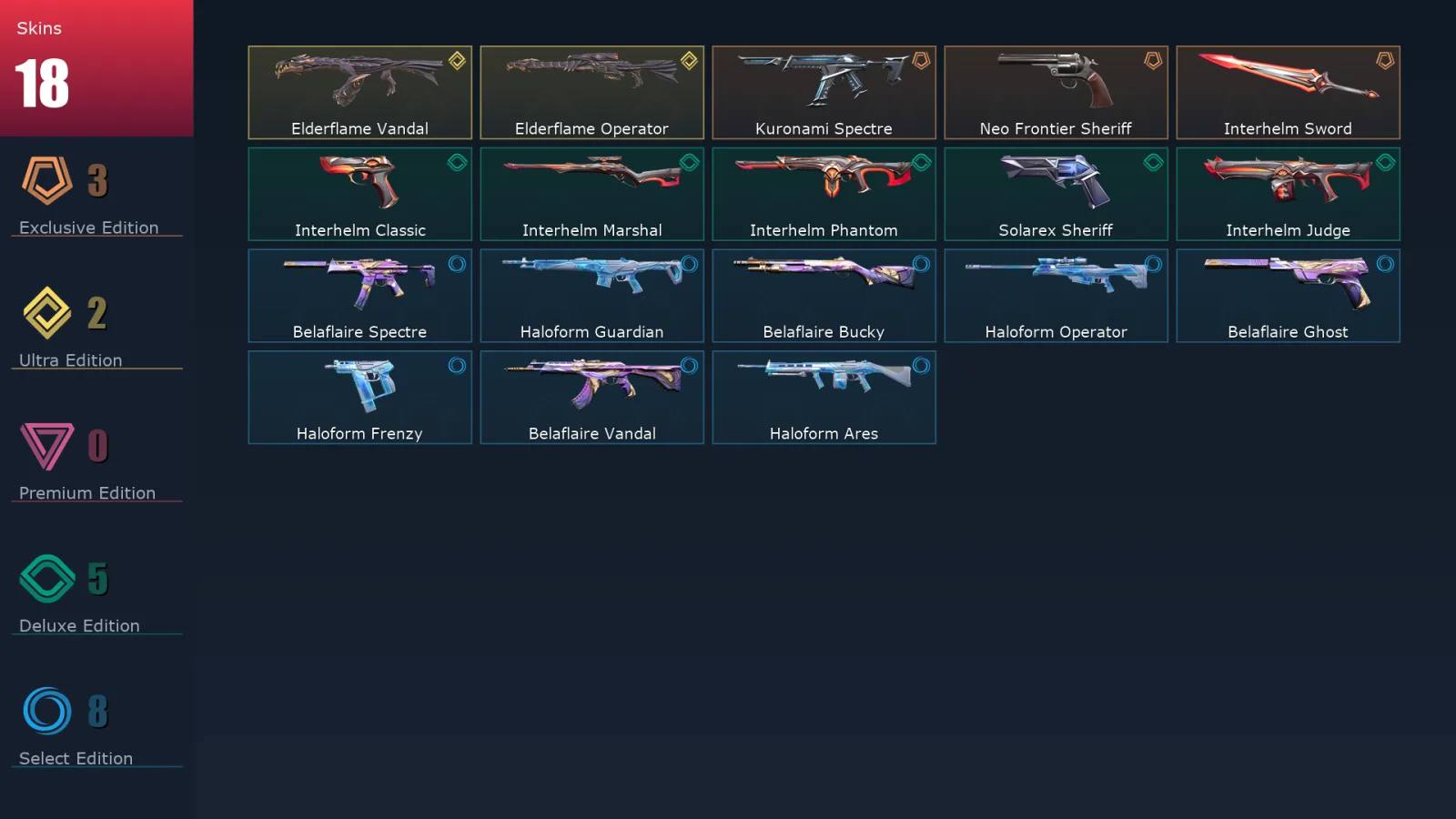 [Valorant] | EU | Level 69 | 24 Agents | 18 Skins
