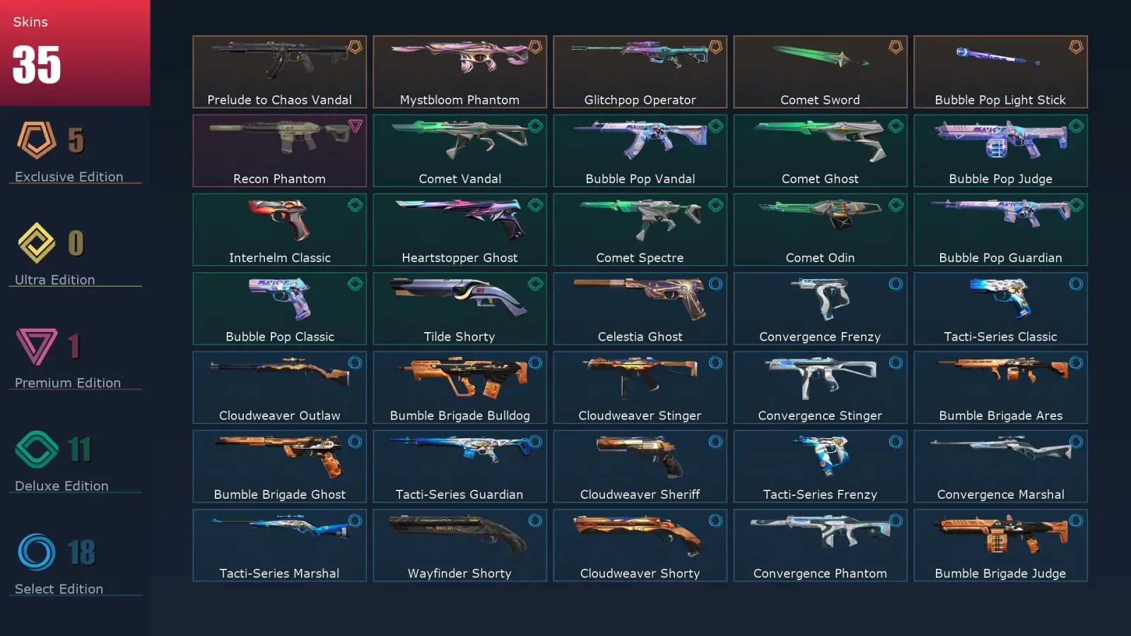 [Valorant] | EU | Level 155 | 28 Agents | 35 Skins — Valorant account