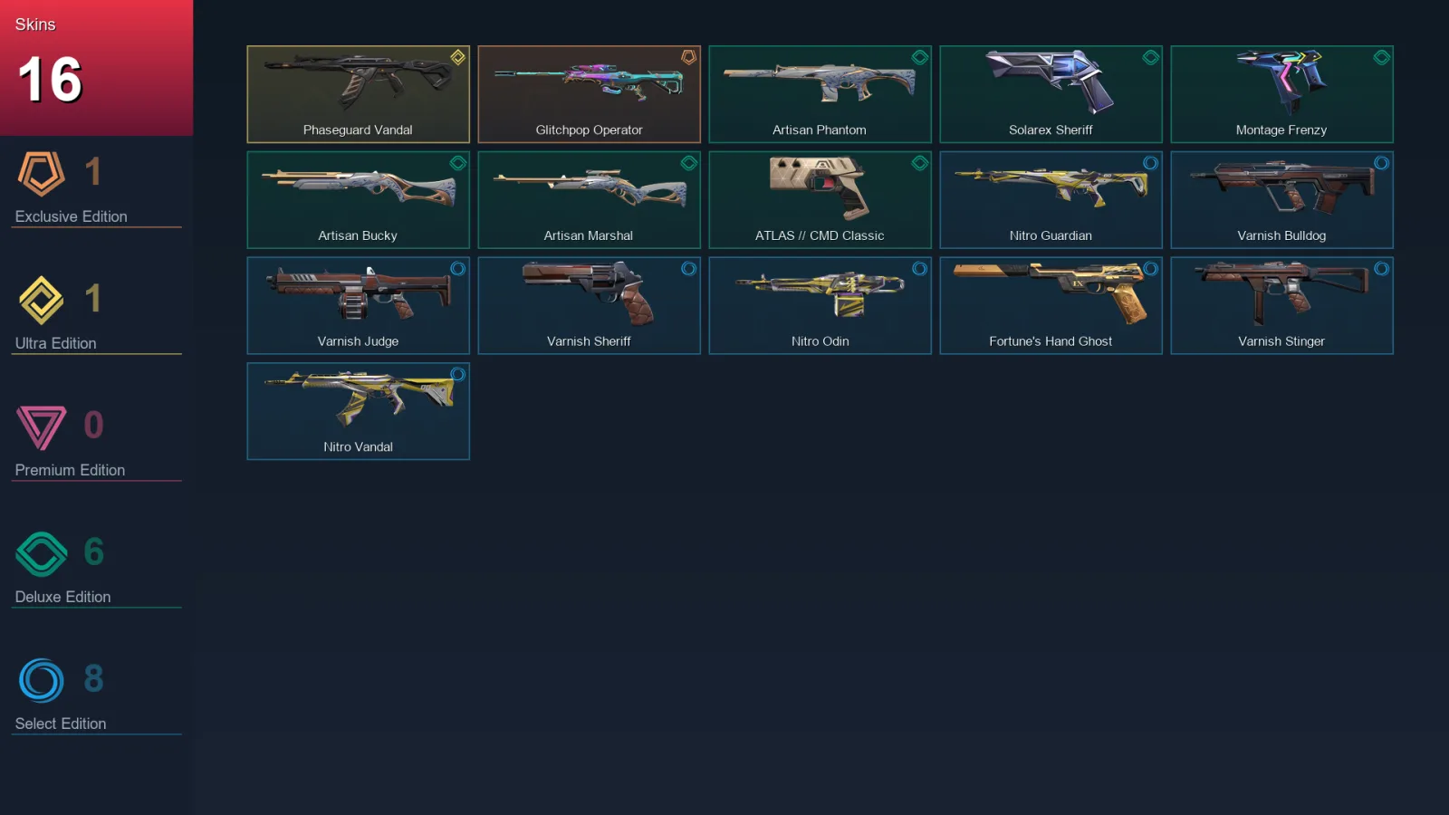 EU | Lv79 | Unranked | 16 Skin | 16 Agent | 41 Buddy