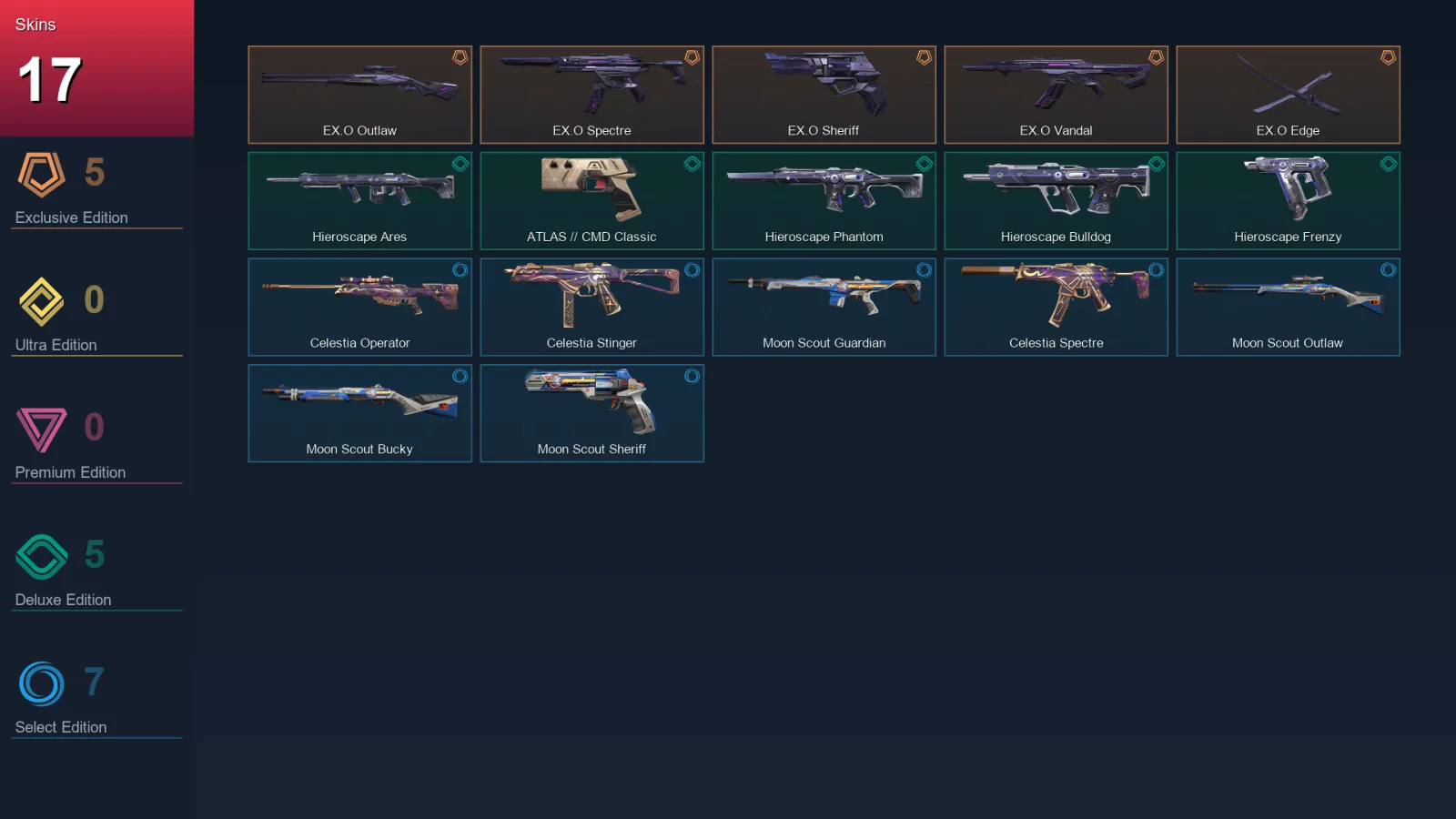 AP | Lv38 | Bronze II | 17 Skin | 14 Agent | 22 Buddy