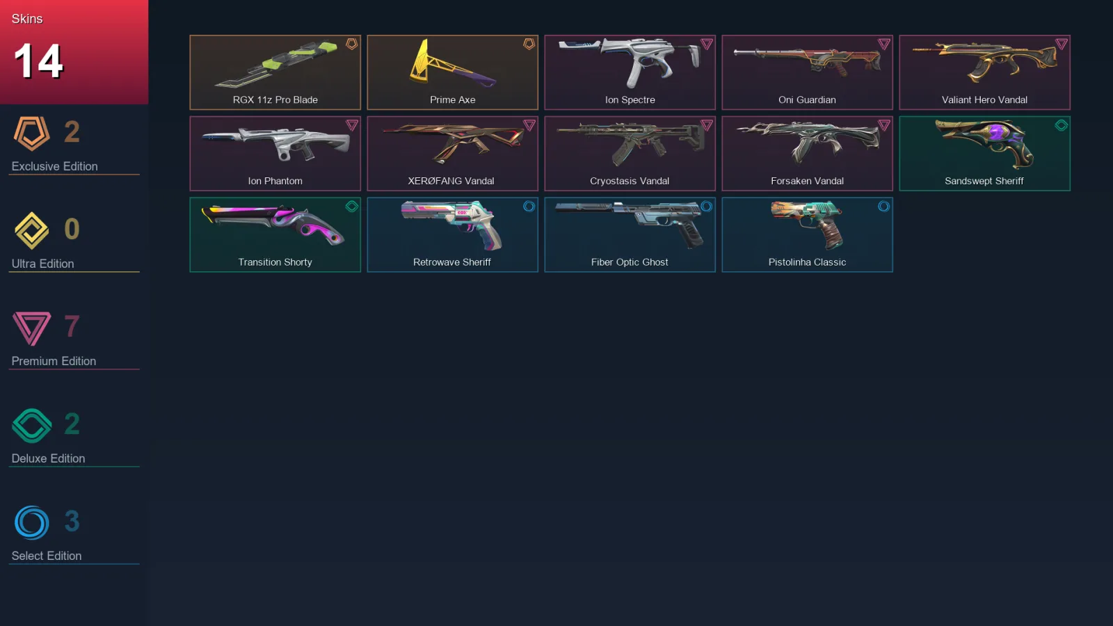 EU | Lv149 | Unranked | 14 Skin | 25 Agent | 37 Buddy