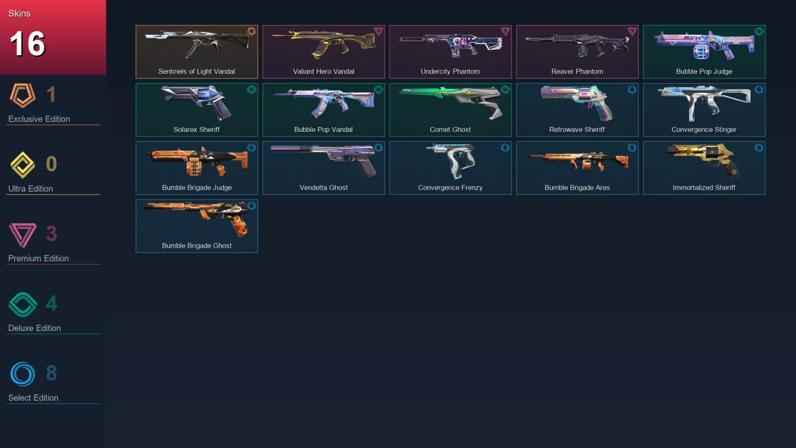 EU | Lv109 | Unranked | 16 Skin | 27 Agent | 37 Buddy — Valorant account