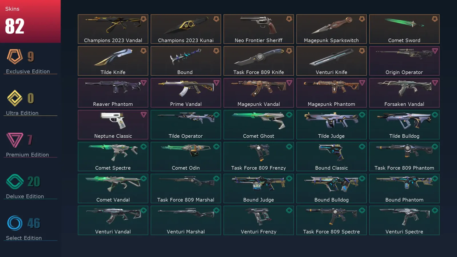 [Valorant] | EU | Level 242 | 27 Agents | 82 Skins — Valorant account